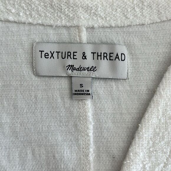 Madewell Texture & Thread Wrap Boucle Top in Bright Ivory Size S - Picture 6 of 11
